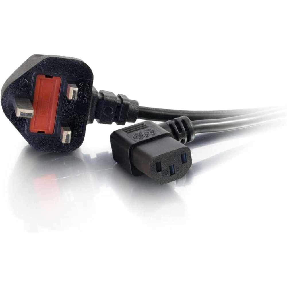 Right angled 5m Black UK Power cord. 100Pcs