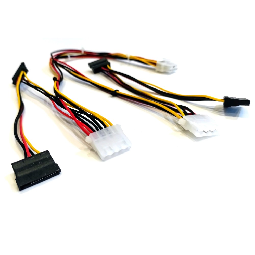 8-pin (board) to SATA Fujitsu cable 8-pin to SATA and Molex Fujitsu cable adaptor overview