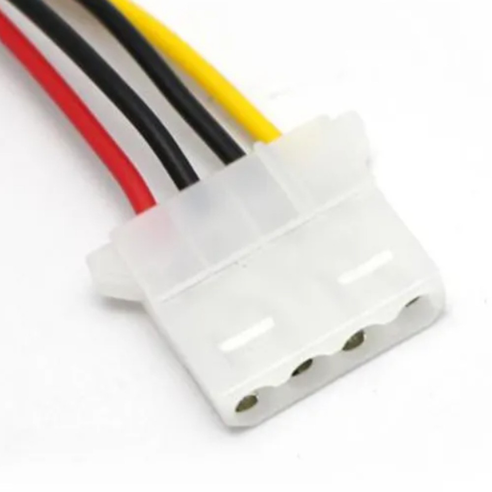 Molex to Molex, SATA and Floppy extension Standard Molex connector with 4-pin and coloured wires