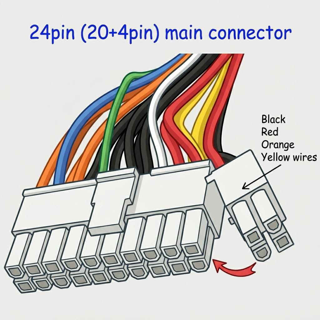 20 plus 4 pin ATX main power connector