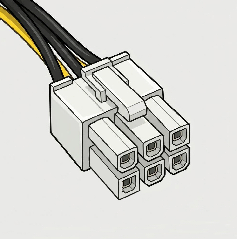 6 pin PCIe GPU power connector