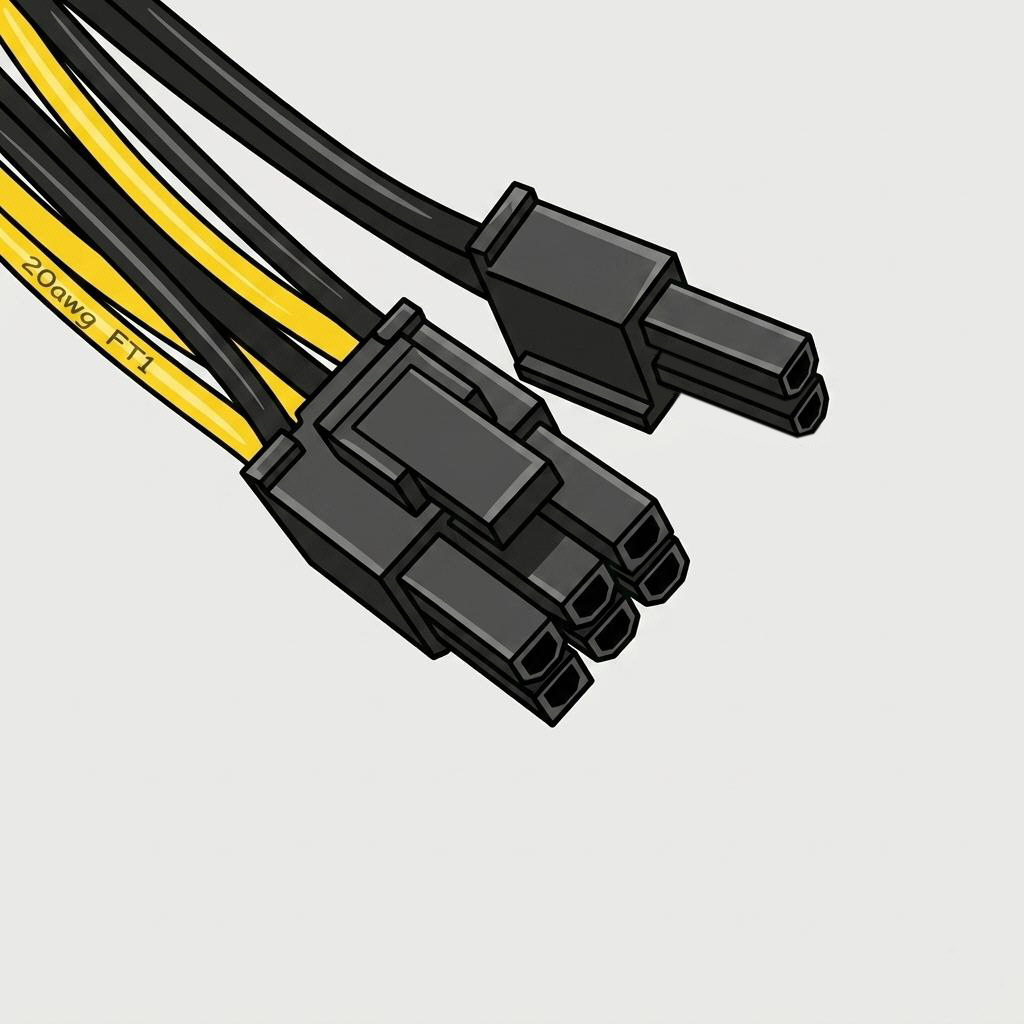 6 plus 2 pin PCIe GPU power connector