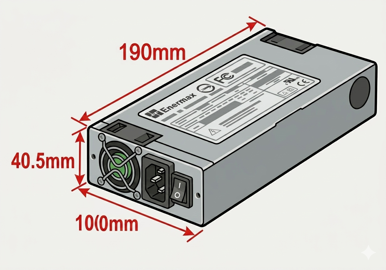 1U 100mm PSU measurements
