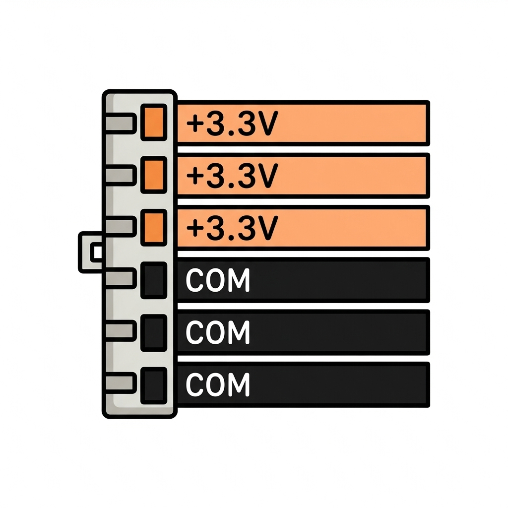 P10 AT connector 3.3V pinout diagram