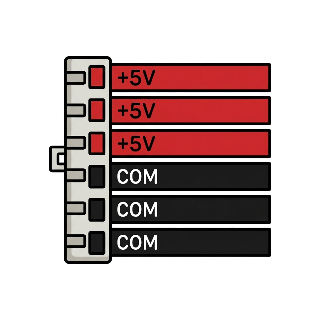 P10 AT connector 5V pinout diagram